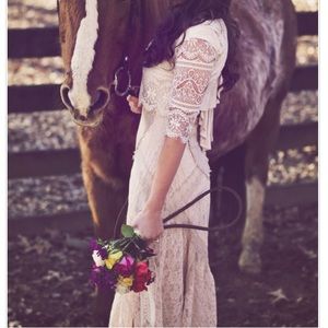 Free people lace midi dress